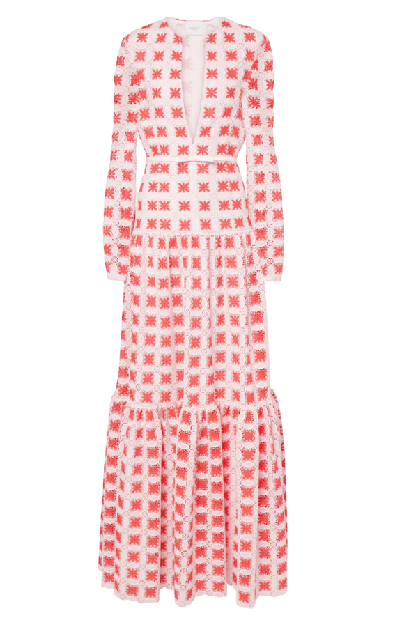 Belted Lace Maxi Dress - ALBOUSHIYA - district 5 - dubai - riyadh - abaya - dresses - designers - evening wear - luxury - elegance - craftsmanship - gowns - cocktail dresses - collections - georges