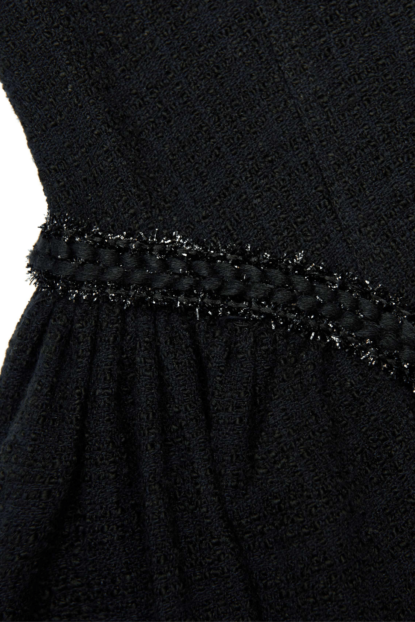 Black Boucle Sleeveless Midi Dress - ALBOUSHIYA - district 5 - dubai - riyadh - abaya - dresses - designers - evening wear - luxury - elegance - craftsmanship - gowns - cocktail dresses - collections - georges