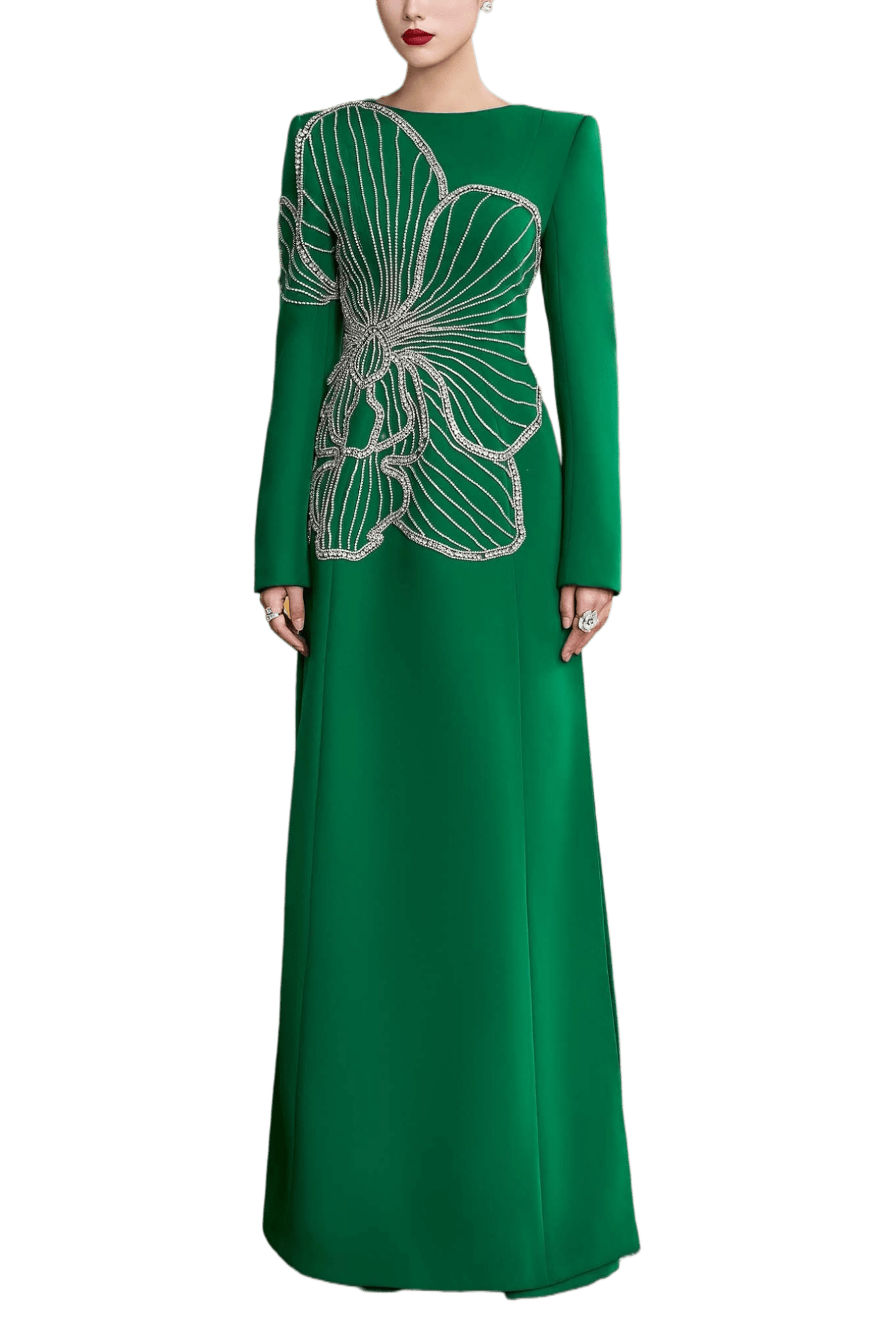 Bloom Majesty Gown - ALBOUSHIYA - district 5 - dubai - riyadh - abaya - dresses - designers - evening wear - luxury - elegance - craftsmanship - gowns - cocktail dresses - collections - georges