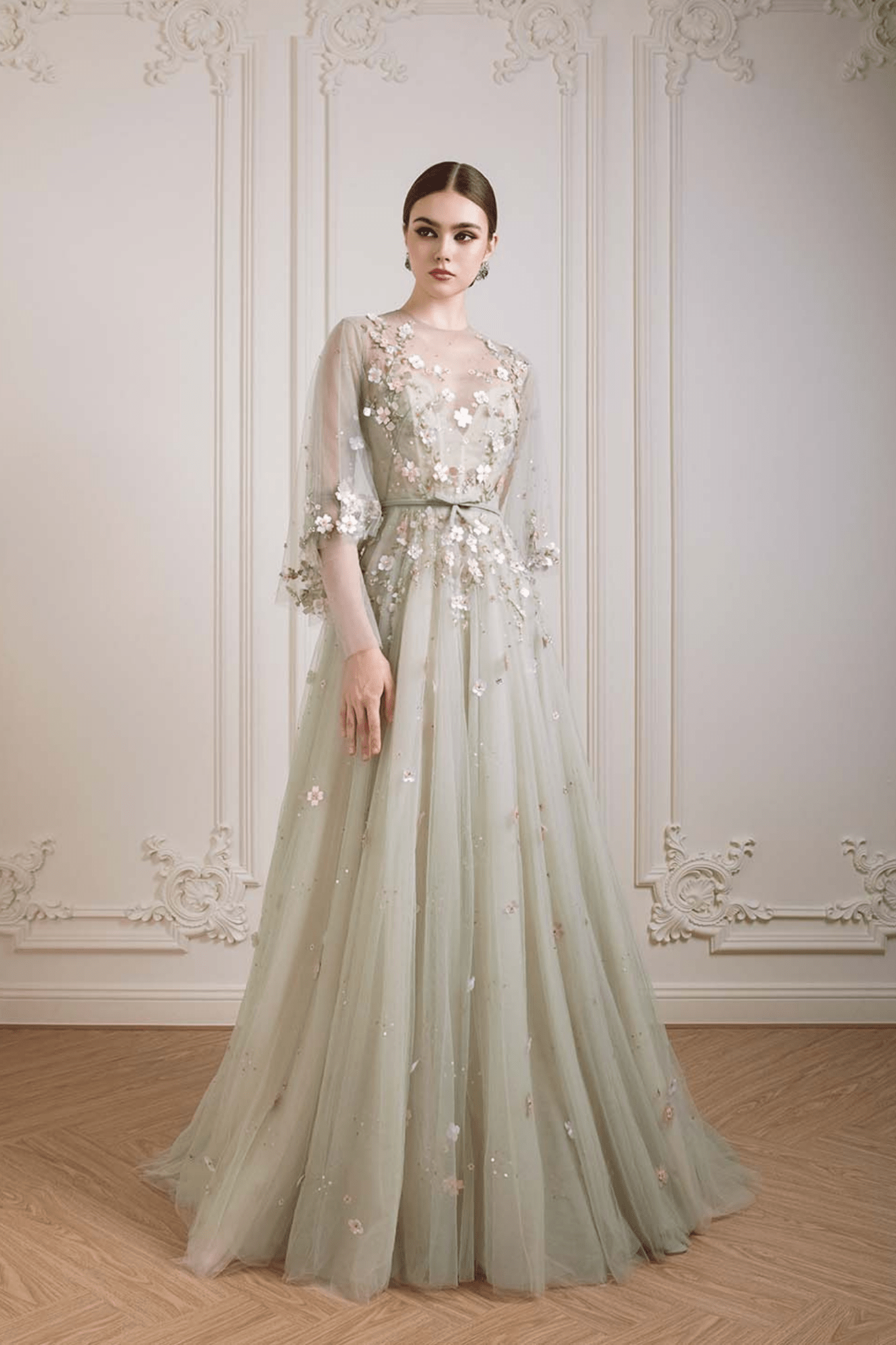 Blossom Dreams - ALBOUSHIYA - district 5 - dubai - riyadh - abaya - dresses - designers - evening wear - luxury - elegance - craftsmanship - gowns - cocktail dresses - collections - georges