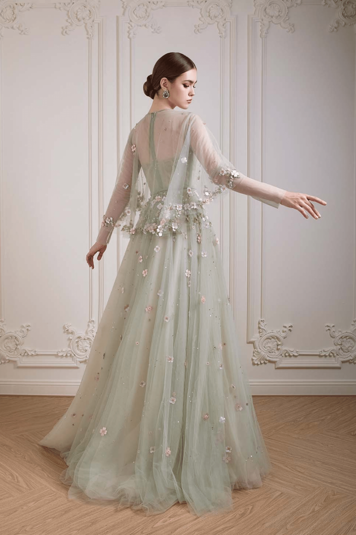 Blossom Dreams - ALBOUSHIYA - district 5 - dubai - riyadh - abaya - dresses - designers - evening wear - luxury - elegance - craftsmanship - gowns - cocktail dresses - collections - georges