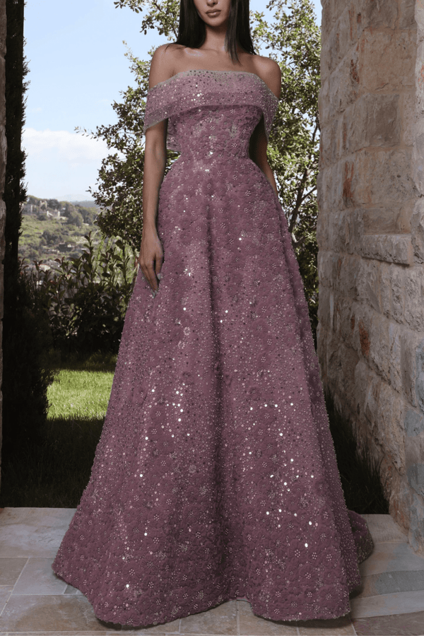 Blossom Gown - ALBOUSHIYA - district 5 - dubai - riyadh - abaya - dresses - designers - evening wear - luxury - elegance - craftsmanship - gowns - cocktail dresses - collections - georges