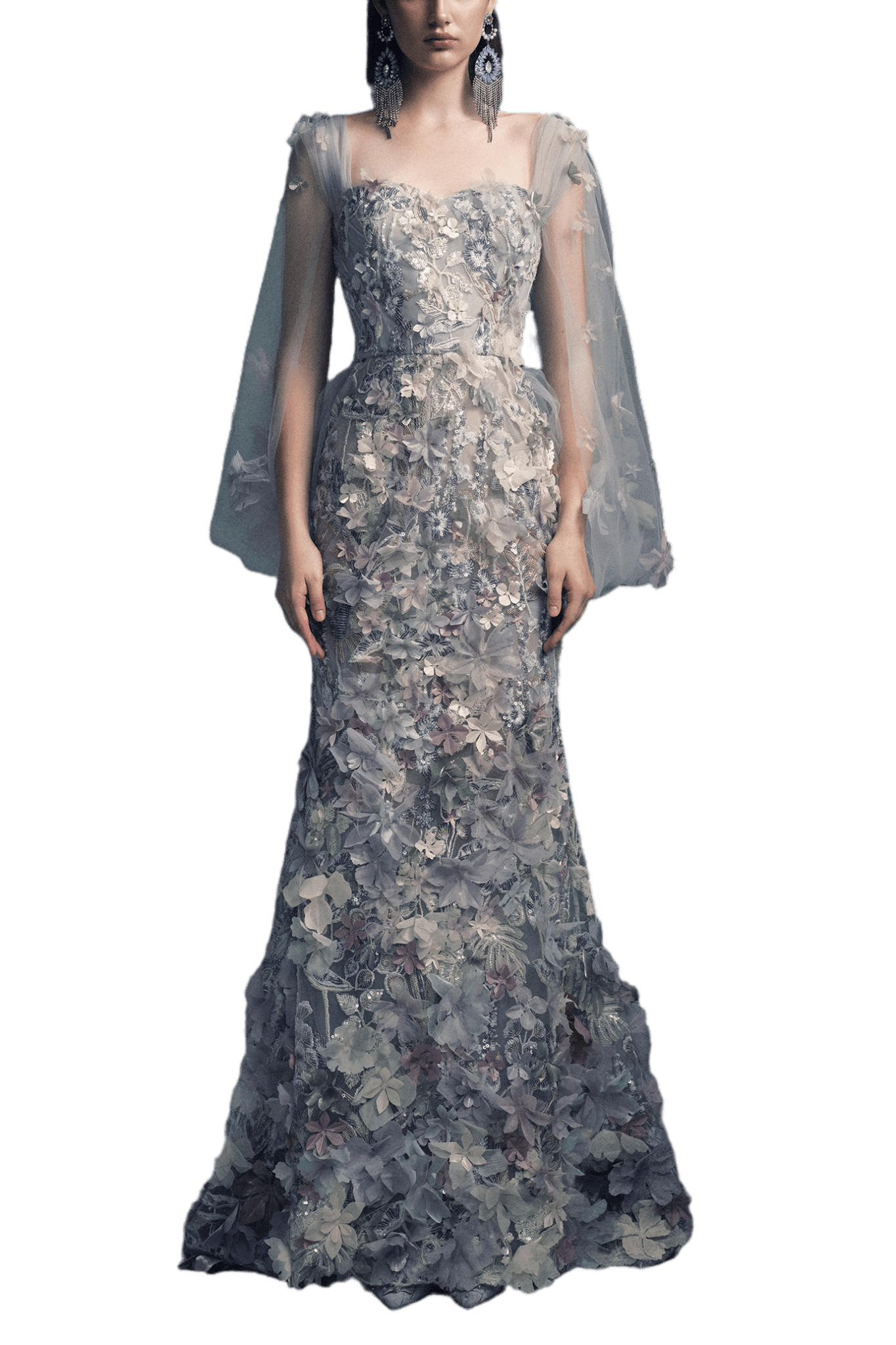 Blossom Symphony Gown - ALBOUSHIYA - district 5 - dubai - riyadh - abaya - dresses - designers - evening wear - luxury - elegance - craftsmanship - gowns - cocktail dresses - collections - georges