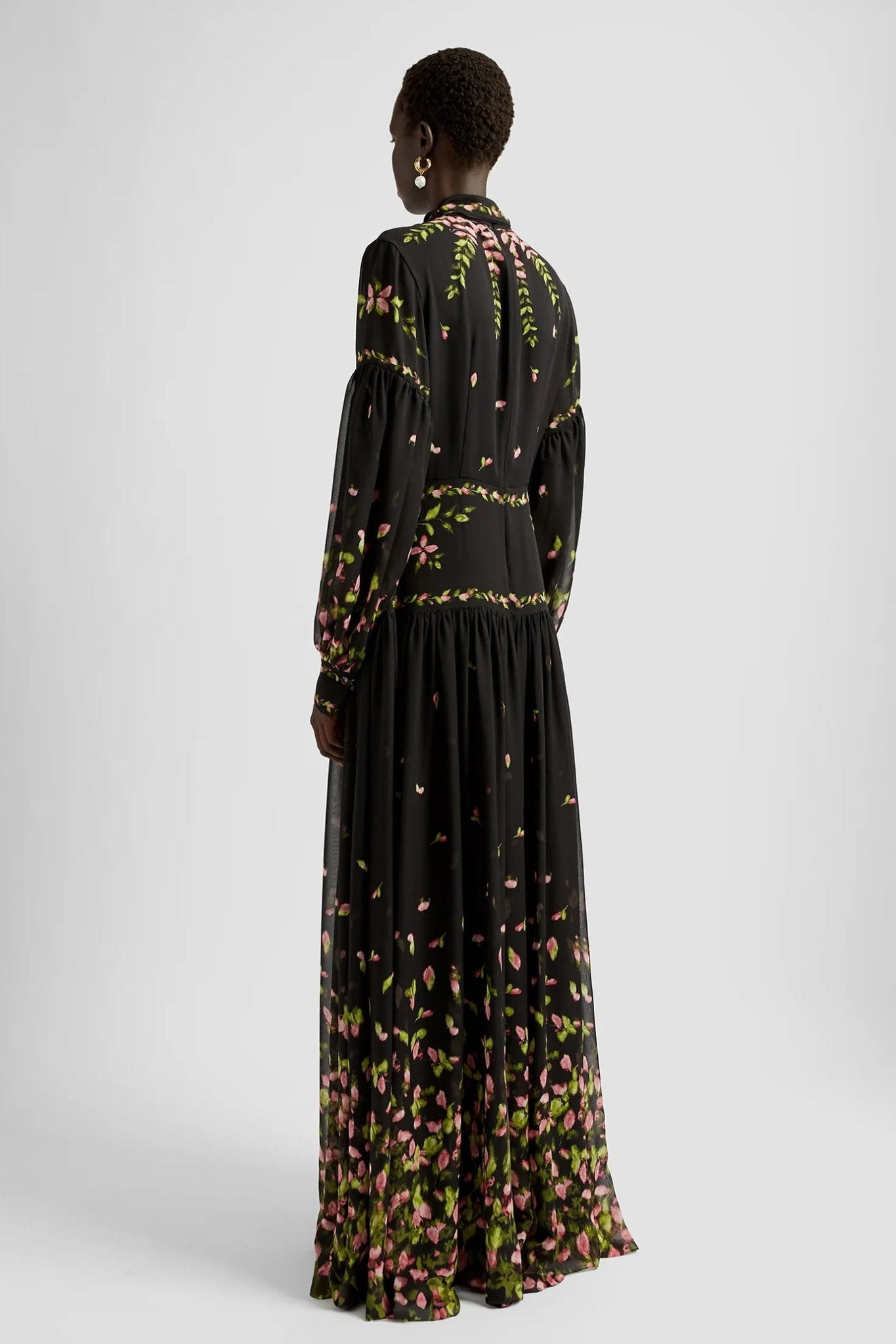 Blouson Sleeve Gown - ALBOUSHIYA - district 5 - dubai - riyadh - abaya - dresses - designers - evening wear - luxury - elegance - craftsmanship - gowns - cocktail dresses - collections - georges