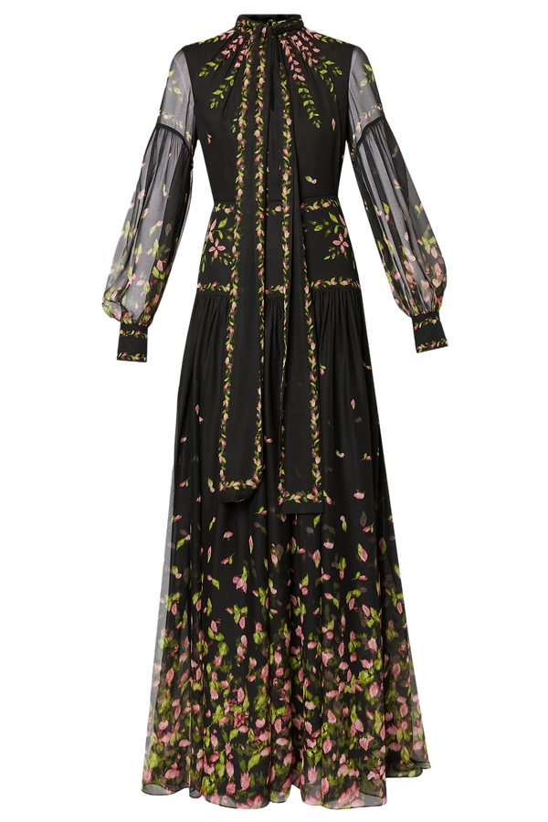 Blouson Sleeve Gown