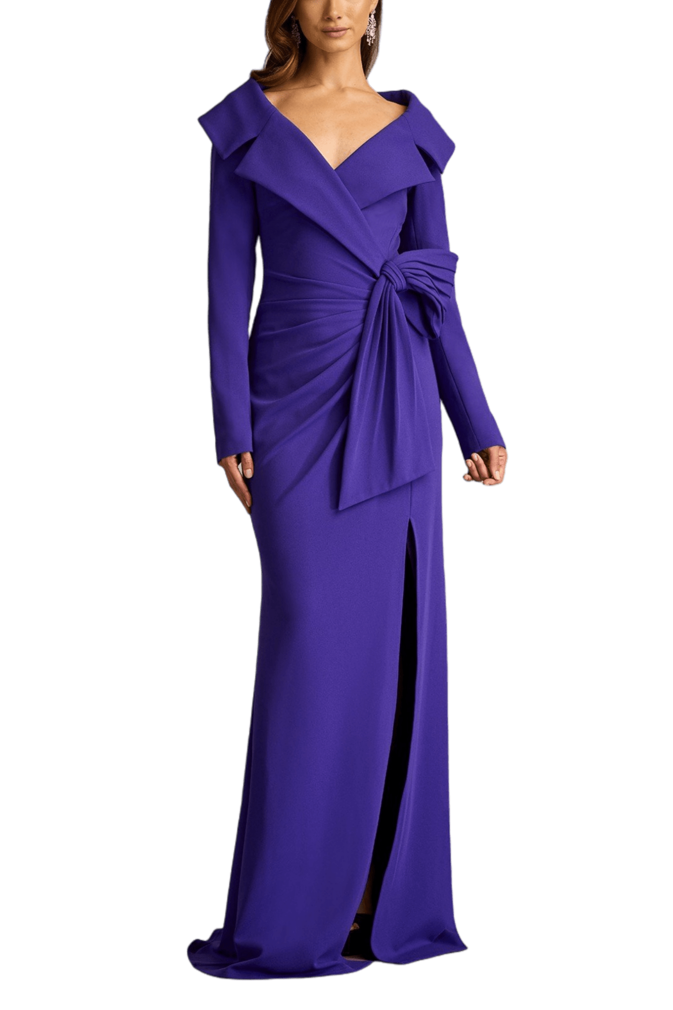 Boleyn Portrait Collar Gown - ALBOUSHIYA - district 5 - dubai - riyadh - abaya - dresses - designers - evening wear - luxury - elegance - craftsmanship - gowns - cocktail dresses - collections - georges