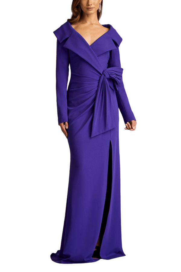 Boleyn Portrait Collar Gown - ALBOUSHIYA - district 5 - dubai - riyadh - abaya - dresses - designers - evening wear - luxury - elegance - craftsmanship - gowns - cocktail dresses - collections - georges