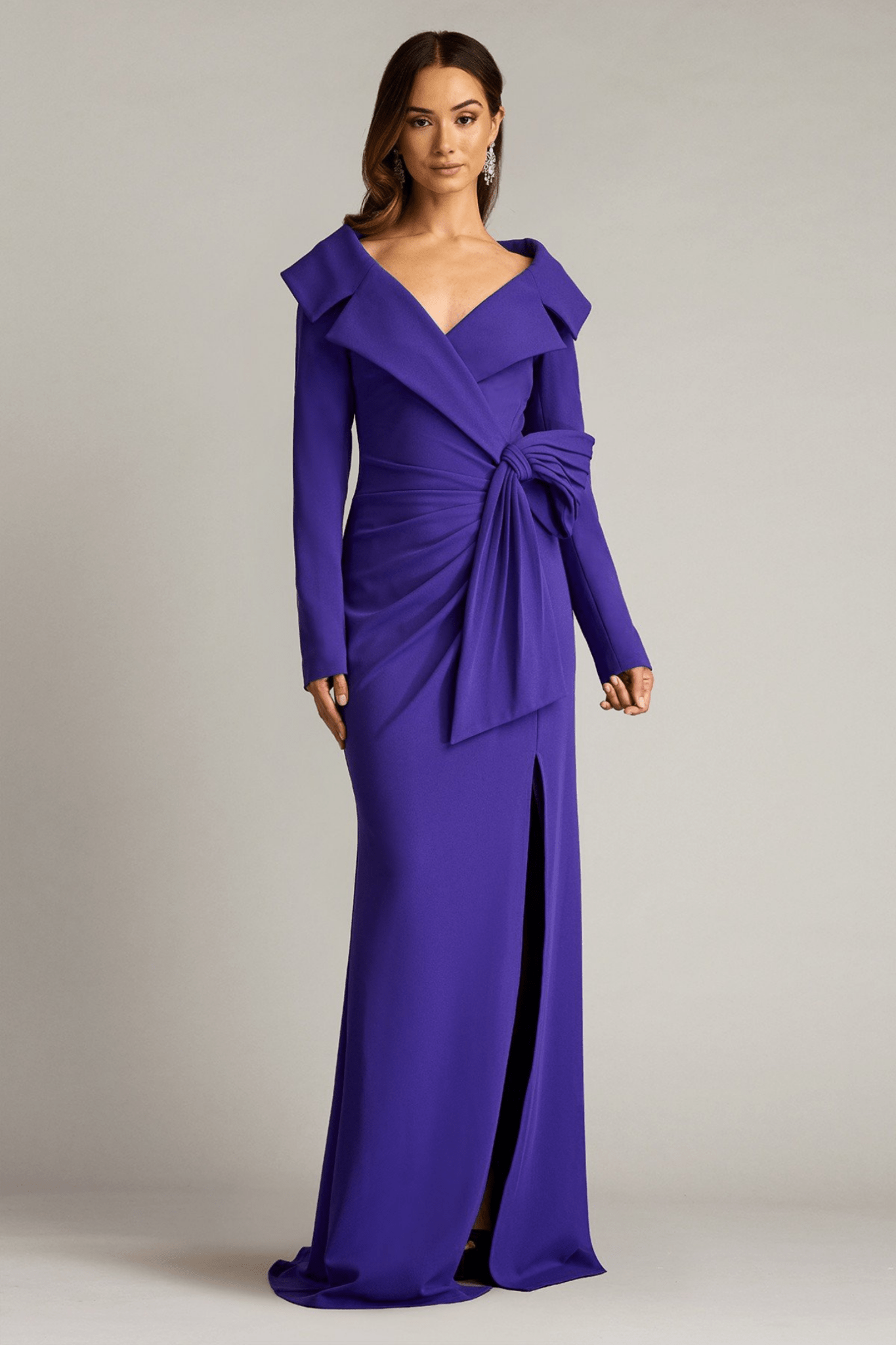 Boleyn Portrait Collar Gown - ALBOUSHIYA - district 5 - dubai - riyadh - abaya - dresses - designers - evening wear - luxury - elegance - craftsmanship - gowns - cocktail dresses - collections - georges