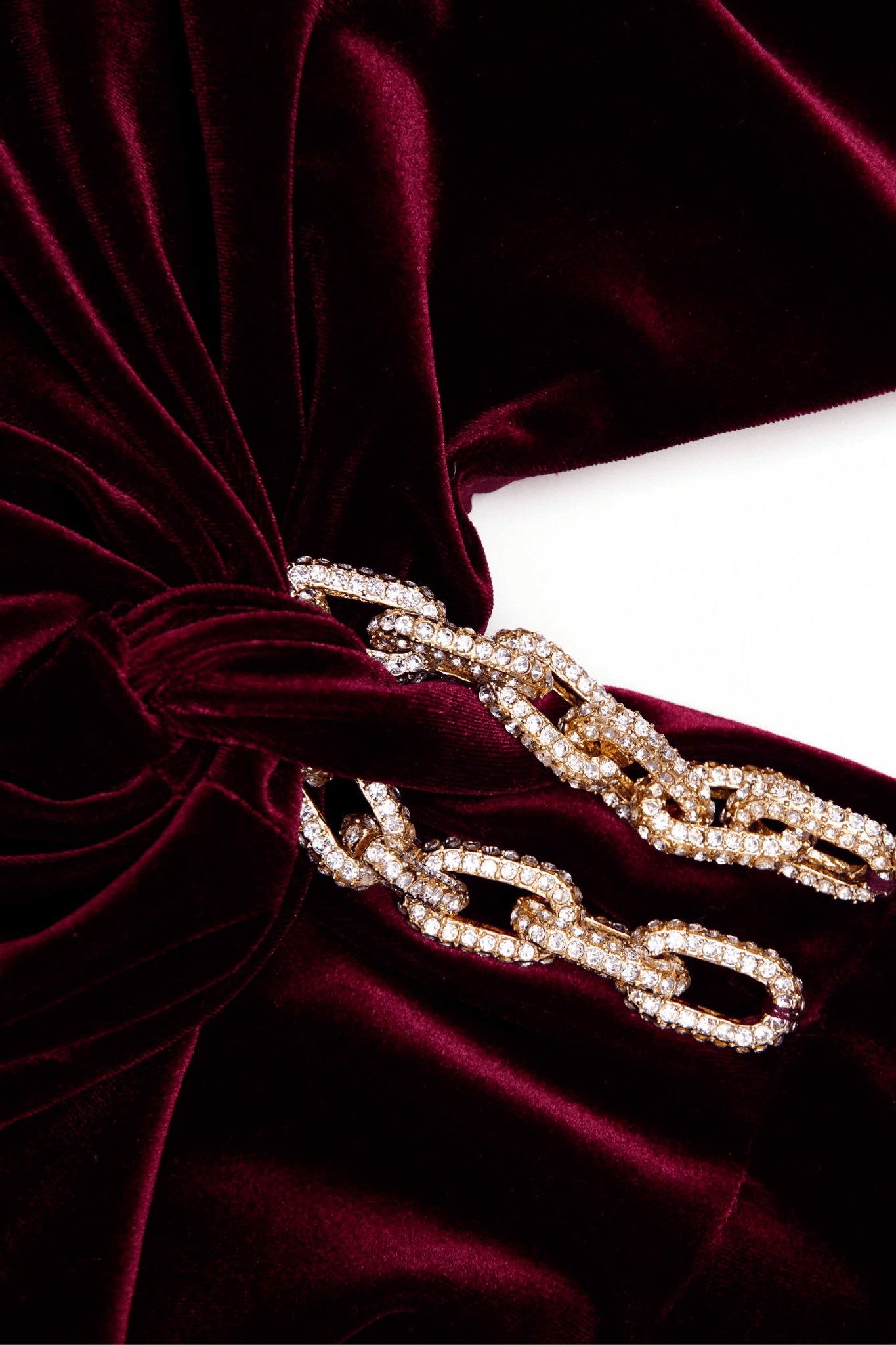 Burgundy Velvet Bandeau Maxi Dress - ALBOUSHIYA - district 5 - dubai - riyadh - abaya - dresses - designers - evening wear - luxury - elegance - craftsmanship - gowns - cocktail dresses - collections - georges