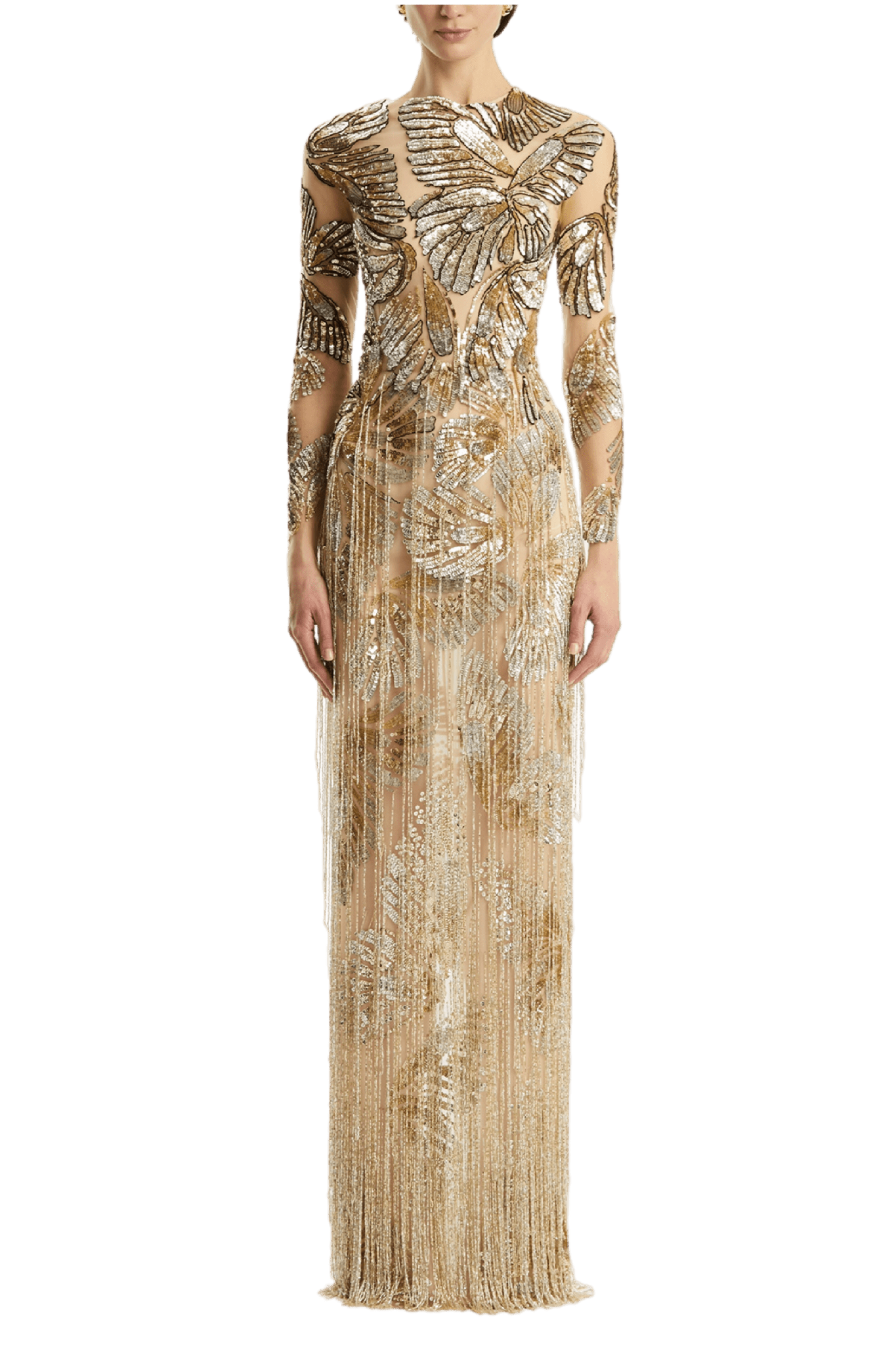 Butterfly Embroidered Tulle Gown - ALBOUSHIYA - district 5 - dubai - riyadh - abaya - dresses - designers - evening wear - luxury - elegance - craftsmanship - gowns - cocktail dresses - collections - georges