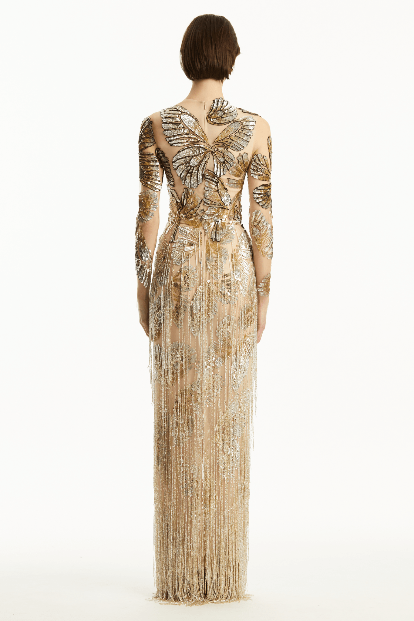 Butterfly Embroidered Tulle Gown - ALBOUSHIYA - district 5 - dubai - riyadh - abaya - dresses - designers - evening wear - luxury - elegance - craftsmanship - gowns - cocktail dresses - collections - georges