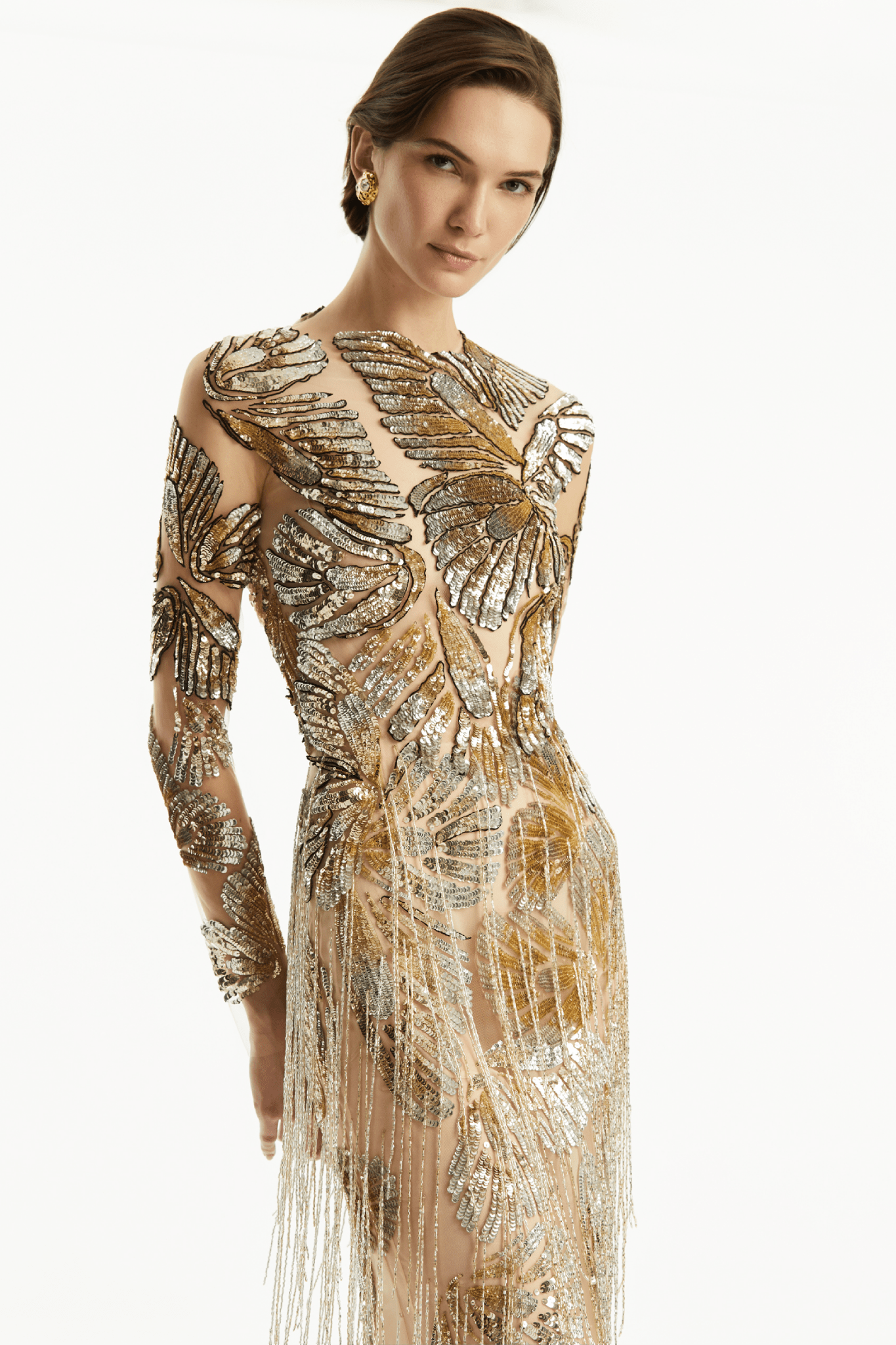 Butterfly Embroidered Tulle Gown - ALBOUSHIYA - district 5 - dubai - riyadh - abaya - dresses - designers - evening wear - luxury - elegance - craftsmanship - gowns - cocktail dresses - collections - georges