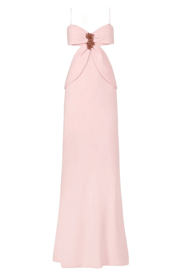 Carice Cutout Crepe Gown - ALBOUSHIYA - district 5 - dubai - riyadh - abaya - dresses - designers - evening wear - luxury - elegance - craftsmanship - gowns - cocktail dresses - collections - georges