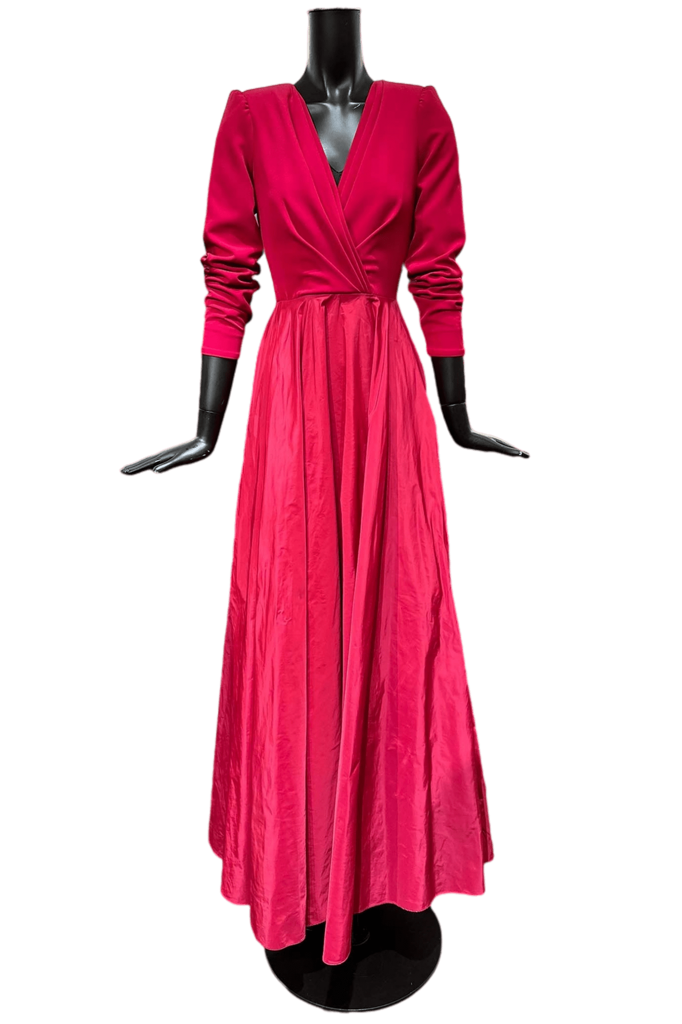 Carly Taffeta and Crepe Long Dress - ALBOUSHIYA - district 5 - dubai - riyadh - abaya - dresses - designers - evening wear - luxury - elegance - craftsmanship - gowns - cocktail dresses - collections - georges