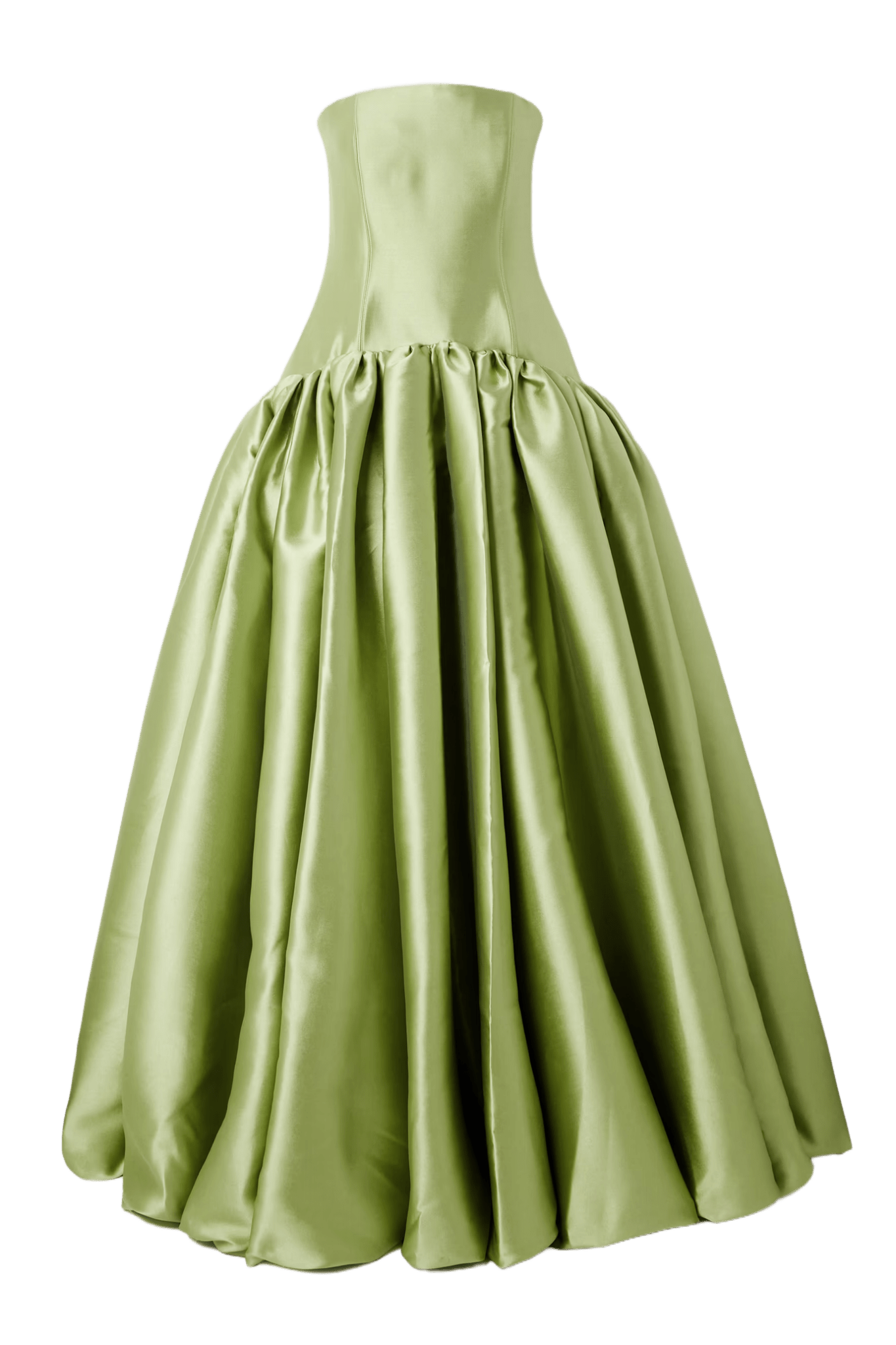 Cassia Strapless Pleated Satin - Twill Gown - ALBOUSHIYA - district 5 - dubai - riyadh - abaya - dresses - designers - evening wear - luxury - elegance - craftsmanship - gowns - cocktail dresses - collections - georges