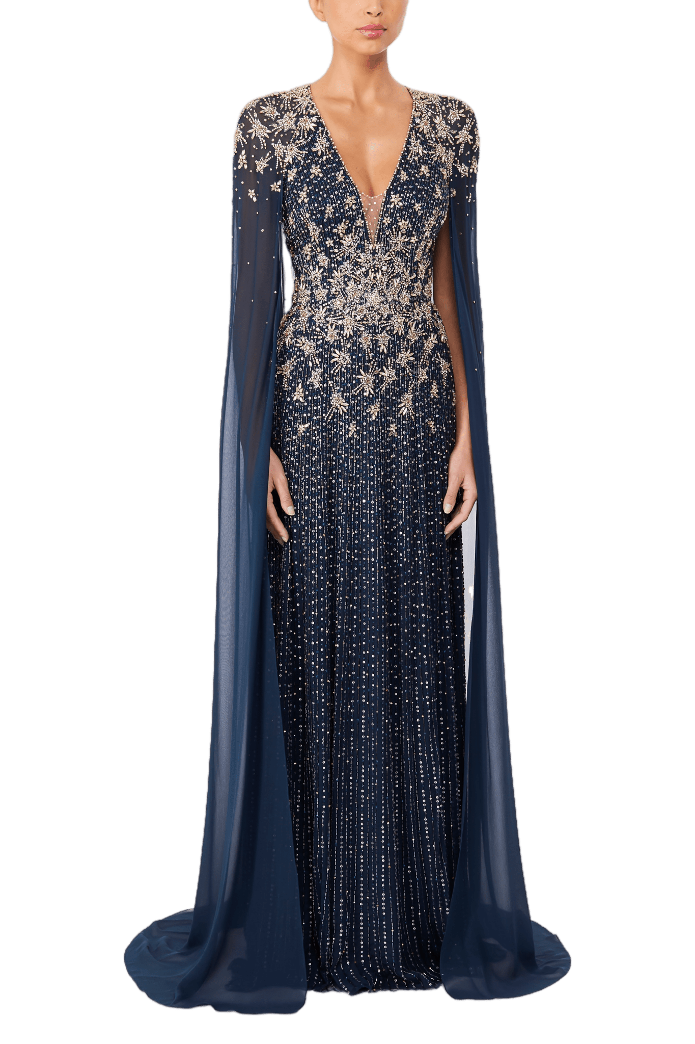 Celeste Blackthorne Blue Gown - ALBOUSHIYA - district 5 - dubai - riyadh - abaya - dresses - designers - evening wear - luxury - elegance - craftsmanship - gowns - cocktail dresses - collections - georges