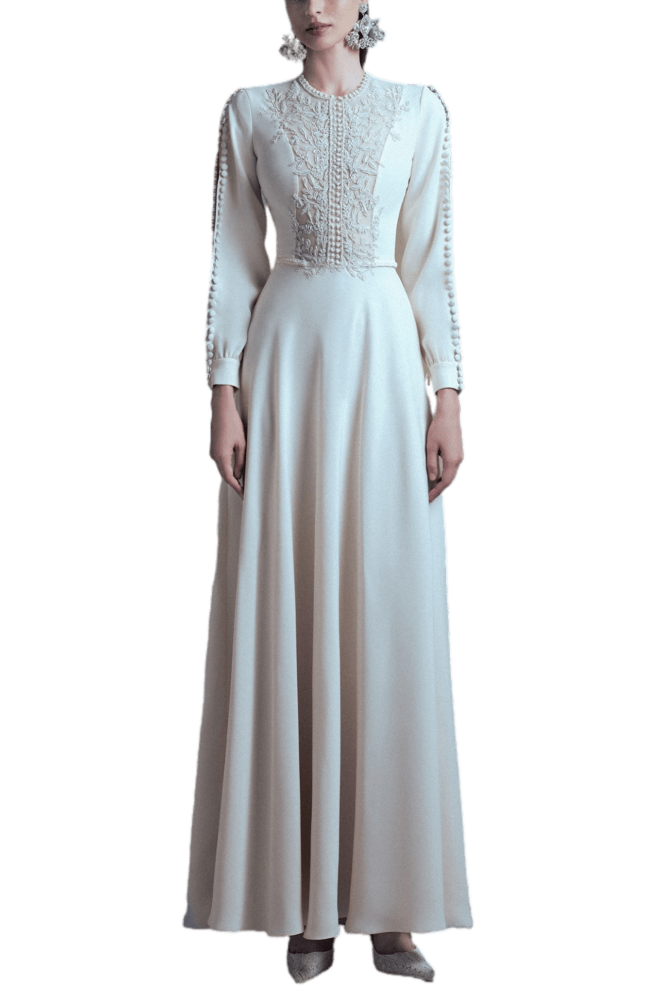 Celeste Élan Gown - ALBOUSHIYA - district 5 - dubai - riyadh - abaya - dresses - designers - evening wear - luxury - elegance - craftsmanship - gowns - cocktail dresses - collections - georges