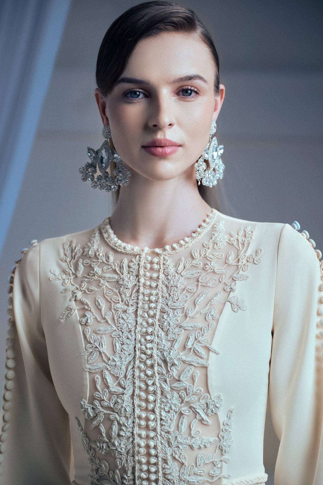 Celeste Élan Gown - ALBOUSHIYA - district 5 - dubai - riyadh - abaya - dresses - designers - evening wear - luxury - elegance - craftsmanship - gowns - cocktail dresses - collections - georges