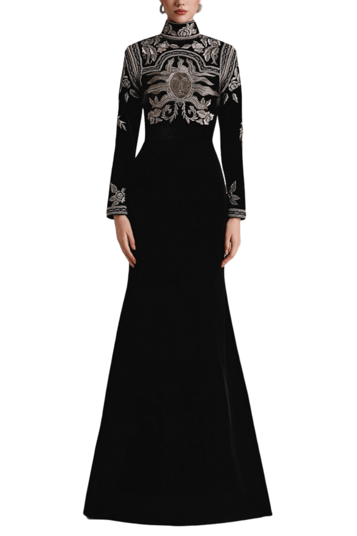 Celestial Majesty Gown - ALBOUSHIYA - district 5 - dubai - riyadh - abaya - dresses - designers - evening wear - luxury - elegance - craftsmanship - gowns - cocktail dresses - collections - georges