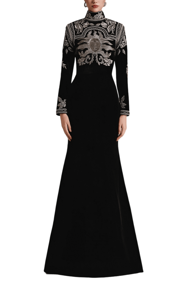 Celestial Majesty Gown - ALBOUSHIYA - district 5 - dubai - riyadh - abaya - dresses - designers - evening wear - luxury - elegance - craftsmanship - gowns - cocktail dresses - collections - georges