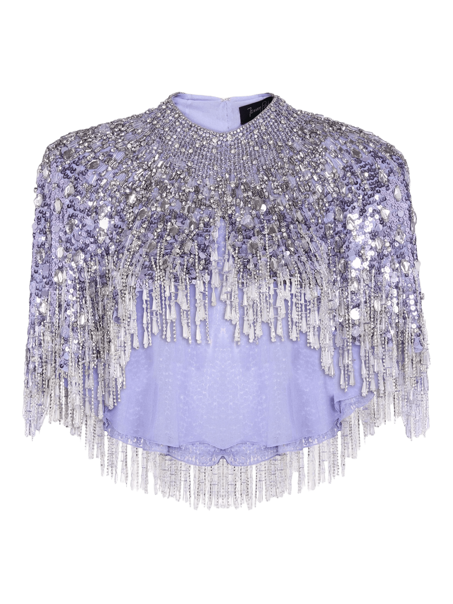 Chantelle Fringed Capelet - ALBOUSHIYA - district 5 - dubai - riyadh - abaya - dresses - designers - evening wear - luxury - elegance - craftsmanship - gowns - cocktail dresses - collections - georges