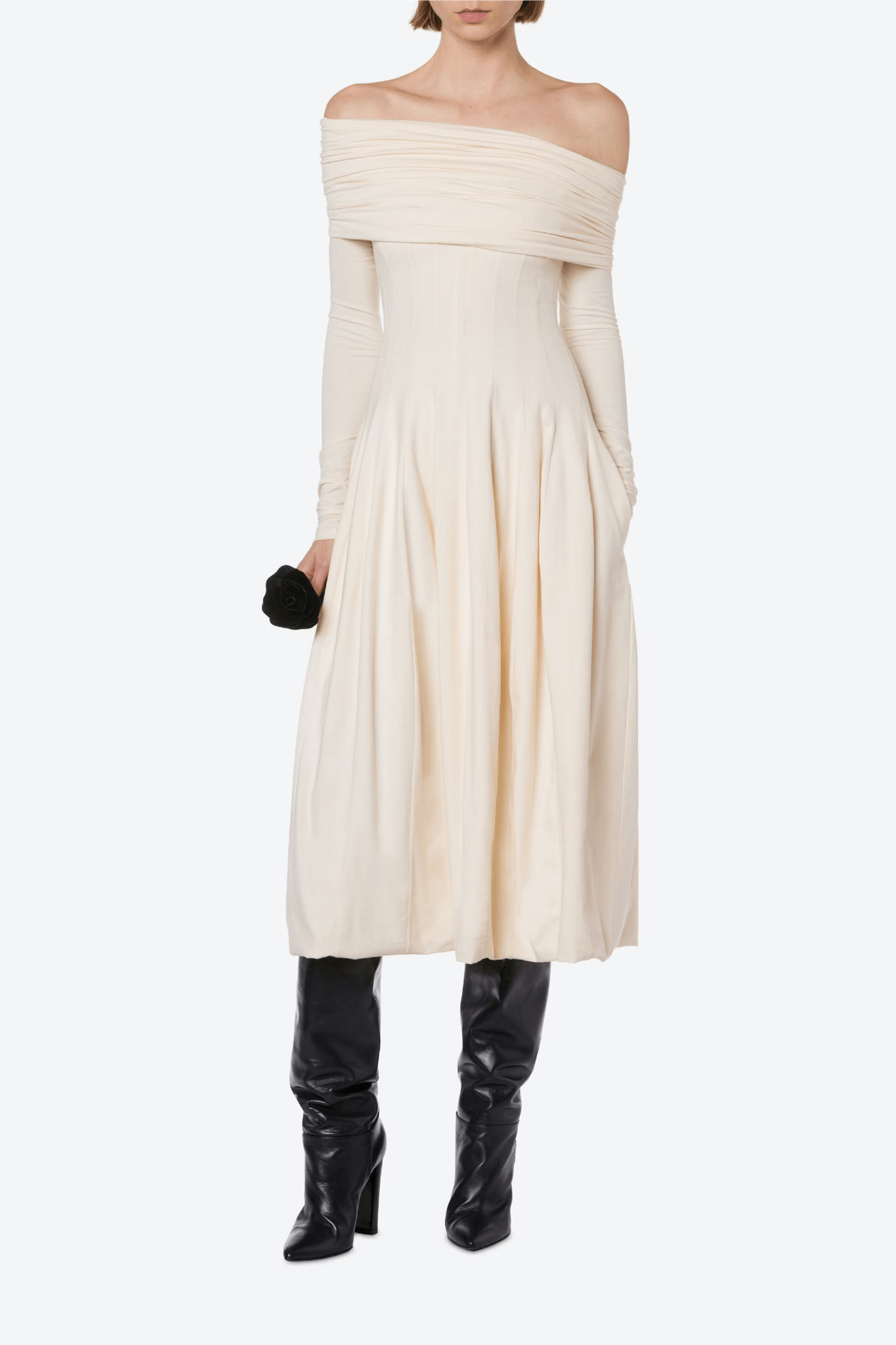 Cotton Jersey Dress - ALBOUSHIYA - district 5 - dubai - riyadh - abaya - dresses - designers - evening wear - luxury - elegance - craftsmanship - gowns - cocktail dresses - collections - georges