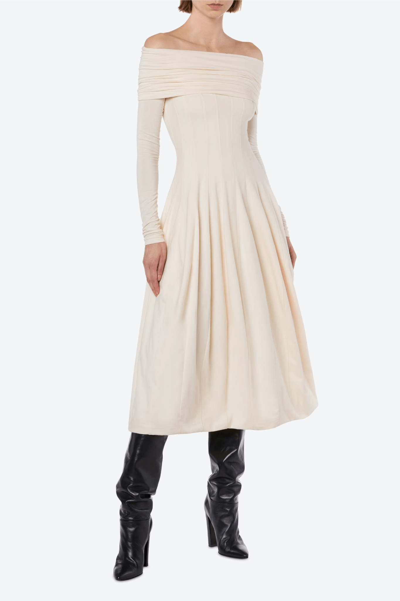 Cotton Jersey Dress - ALBOUSHIYA - district 5 - dubai - riyadh - abaya - dresses - designers - evening wear - luxury - elegance - craftsmanship - gowns - cocktail dresses - collections - georges