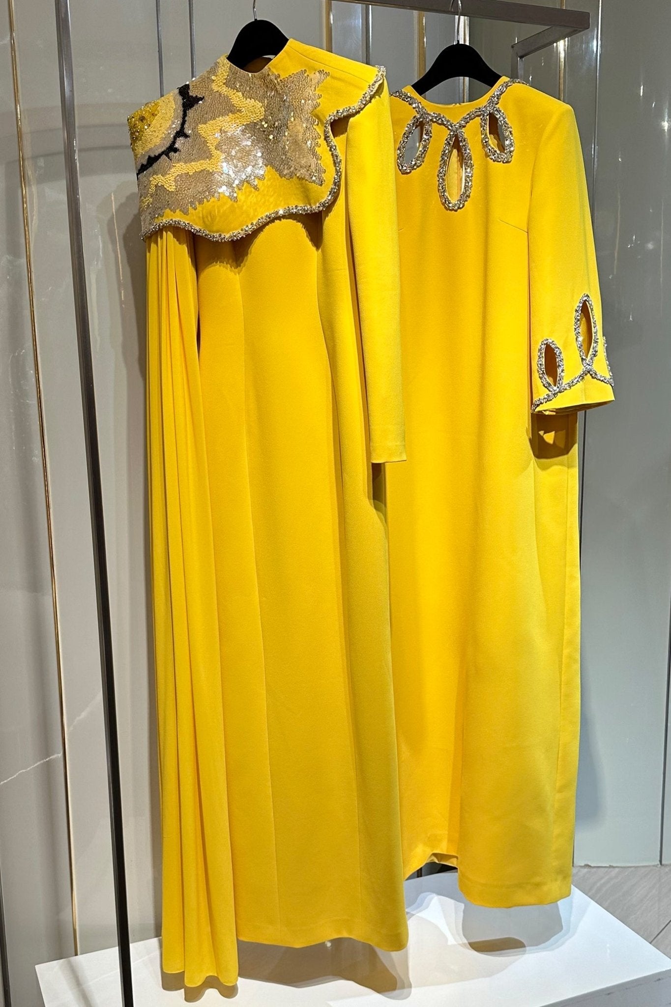 Crepe Dress with Shoulder Detail - ALBOUSHIYA - district 5 - dubai - riyadh - abaya - dresses - designers - evening wear - luxury - elegance - craftsmanship - gowns - cocktail dresses - collections - georges