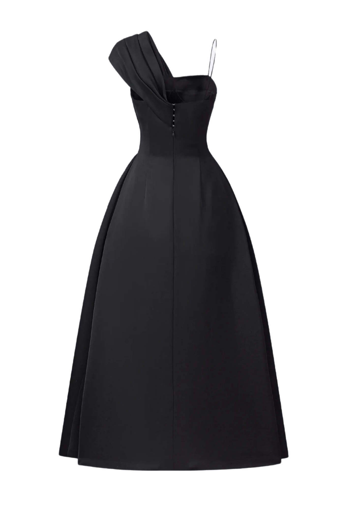 Crystal Embellished Asymmetric Midi - ALBOUSHIYA - district 5 - dubai - riyadh - abaya - dresses - designers - evening wear - luxury - elegance - craftsmanship - gowns - cocktail dresses - collections - georges