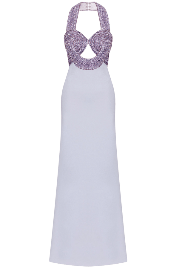 Crystal Embellished Bustier Gown - ALBOUSHIYA - district 5 - dubai - riyadh - abaya - dresses - designers - evening wear - luxury - elegance - craftsmanship - gowns - cocktail dresses - collections - georges