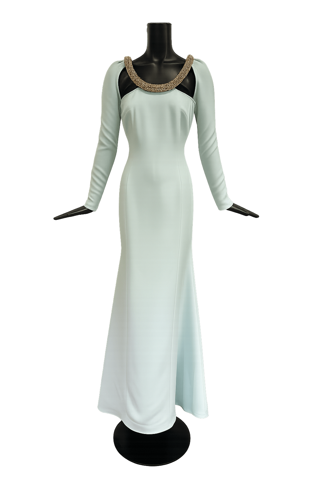 Crystal Embellished Gown with Sculpted Silhouette - ALBOUSHIYA - district 5 - dubai - riyadh - abaya - dresses - designers - evening wear - luxury - elegance - craftsmanship - gowns - cocktail dresses - collections - georges