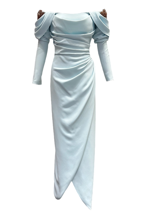 Lilas Crepe Gown