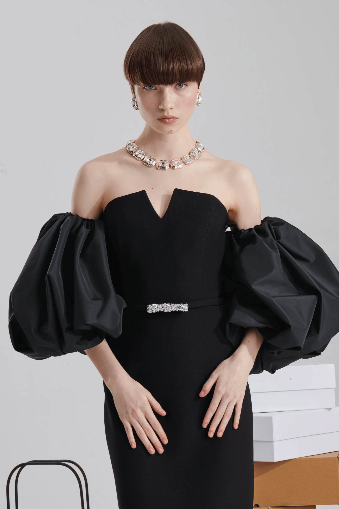Cyrus Dress - ALBOUSHIYA - district 5 - dubai - riyadh - abaya - dresses - designers - evening wear - luxury - elegance - craftsmanship - gowns - cocktail dresses - collections - georges