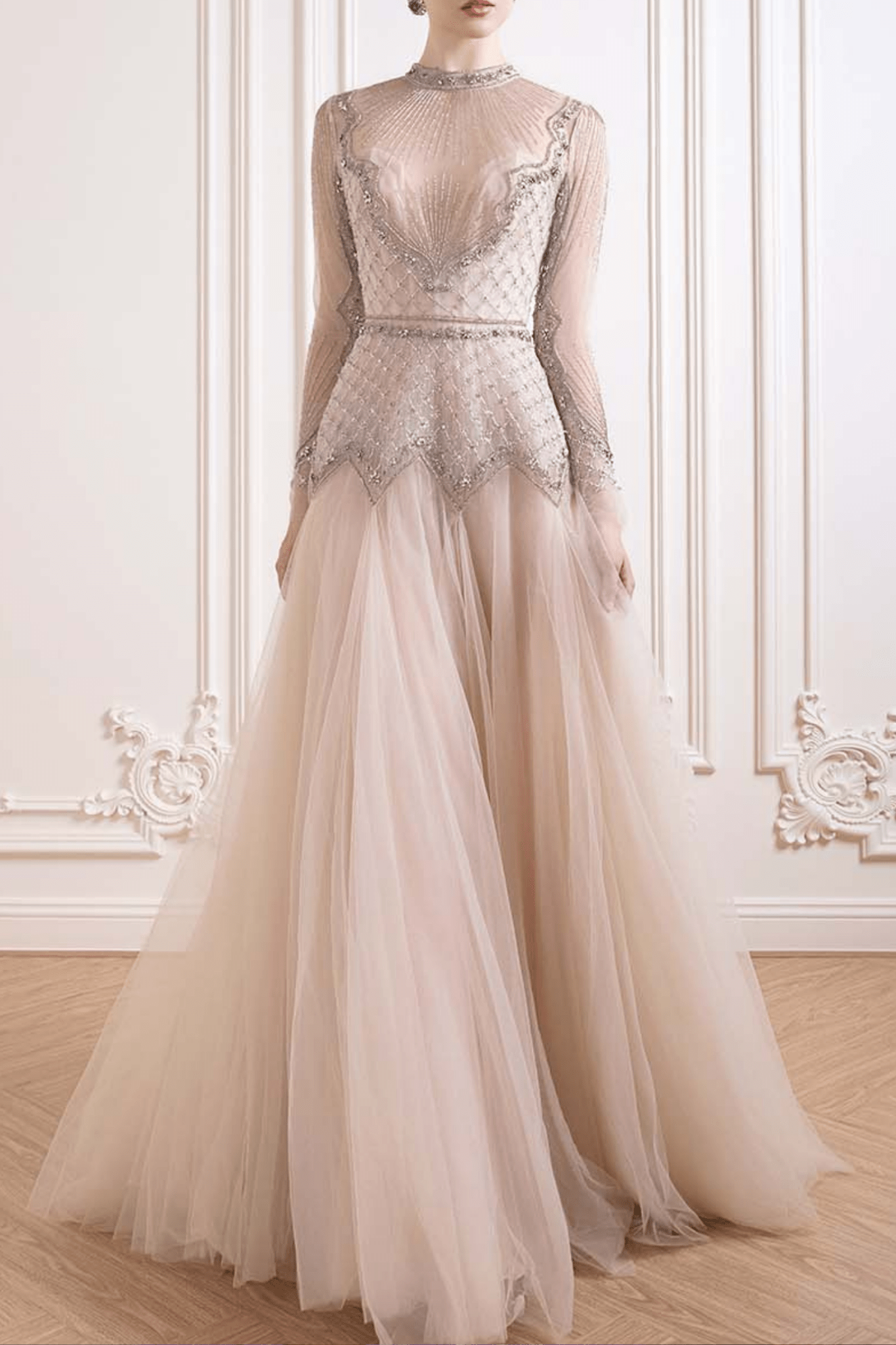 Dewdrop Delight - ALBOUSHIYA - district 5 - dubai - riyadh - abaya - dresses - designers - evening wear - luxury - elegance - craftsmanship - gowns - cocktail dresses - collections - georges