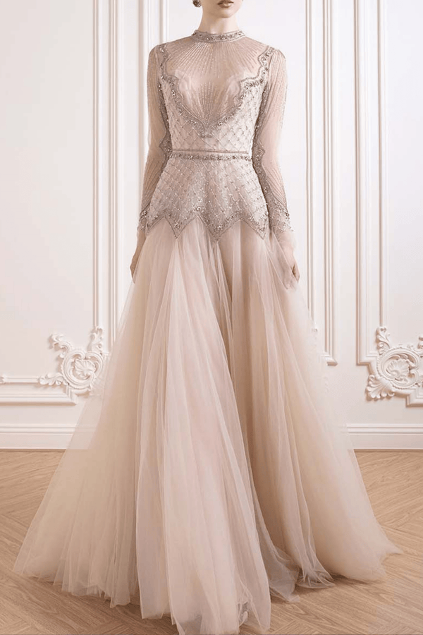 Dewdrop Delight - ALBOUSHIYA - district 5 - dubai - riyadh - abaya - dresses - designers - evening wear - luxury - elegance - craftsmanship - gowns - cocktail dresses - collections - georges