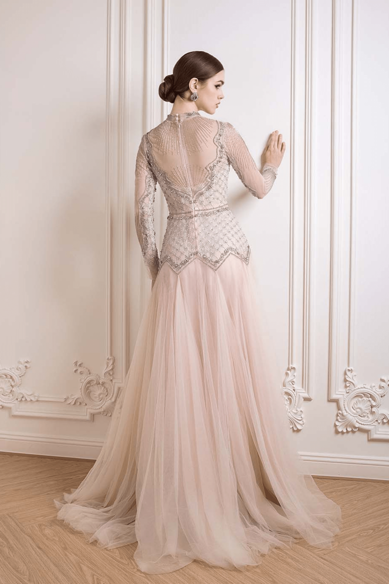 Dewdrop Delight - ALBOUSHIYA - district 5 - dubai - riyadh - abaya - dresses - designers - evening wear - luxury - elegance - craftsmanship - gowns - cocktail dresses - collections - georges