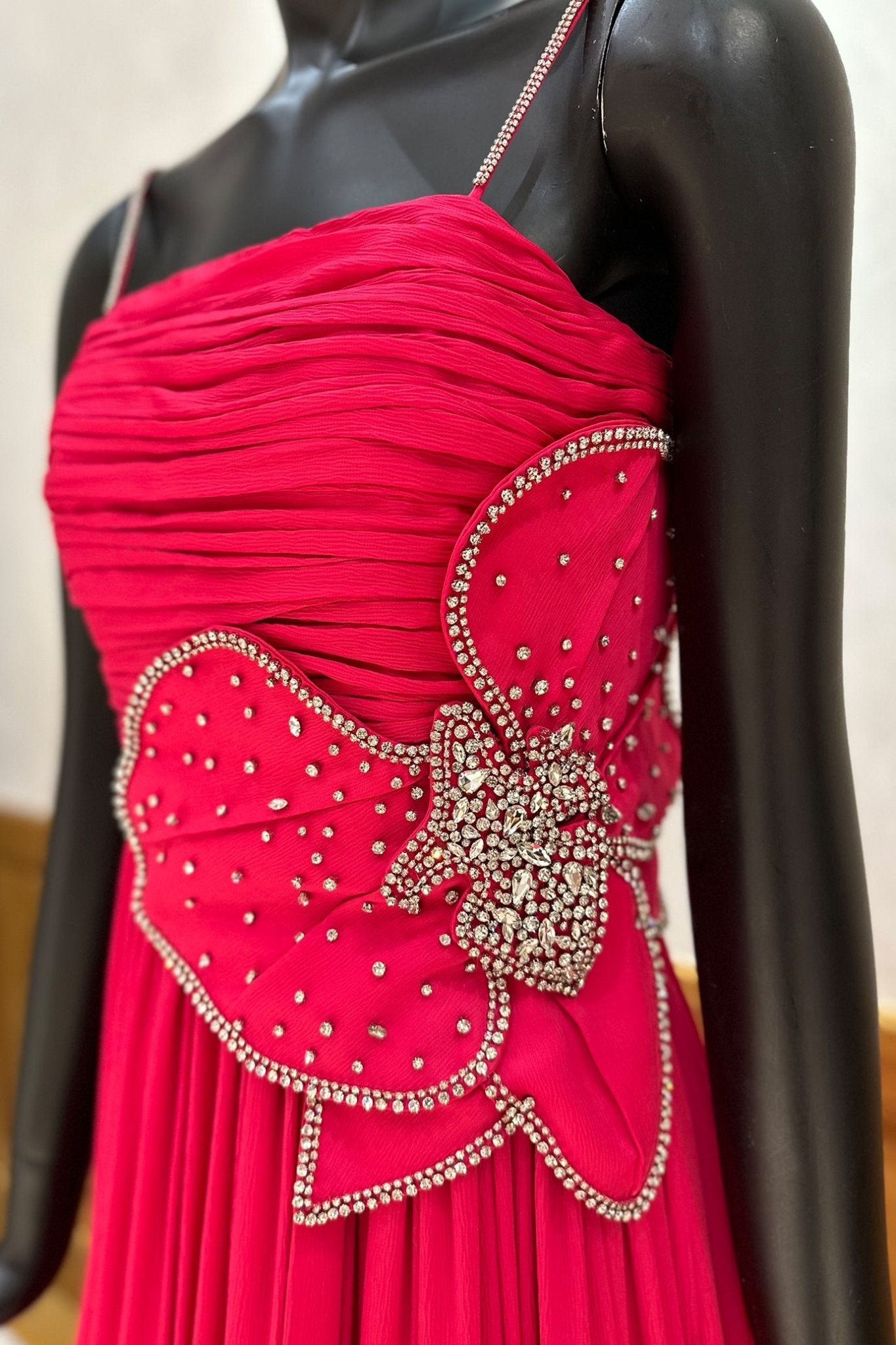 Drape Pink Dress - ALBOUSHIYA - district 5 - dubai - riyadh - abaya - dresses - designers - evening wear - luxury - elegance - craftsmanship - gowns - cocktail dresses - collections - georges