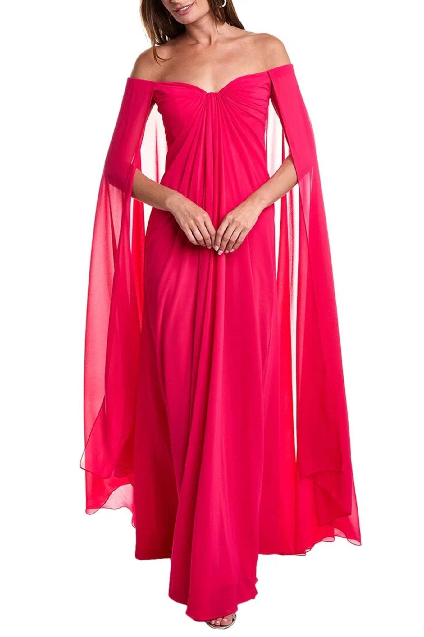 Draped Gown in Chiffon - ALBOUSHIYA - district 5 - dubai - riyadh - abaya - dresses - designers - evening wear - luxury - elegance - craftsmanship - gowns - cocktail dresses - collections - georges