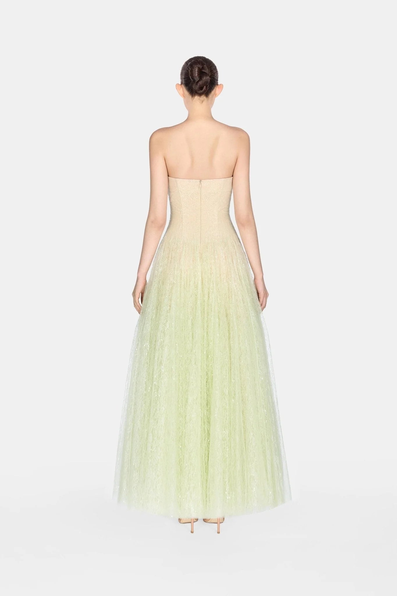 Draped Lace Maxi Dress - ALBOUSHIYA - district 5 - dubai - riyadh - abaya - dresses - designers - evening wear - luxury - elegance - craftsmanship - gowns - cocktail dresses - collections - georges