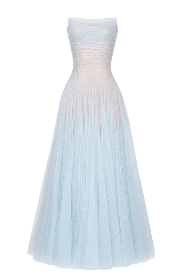 Draped Lace Maxi Dress - ALBOUSHIYA - district 5 - dubai - riyadh - abaya - dresses - designers - evening wear - luxury - elegance - craftsmanship - gowns - cocktail dresses - collections - georges