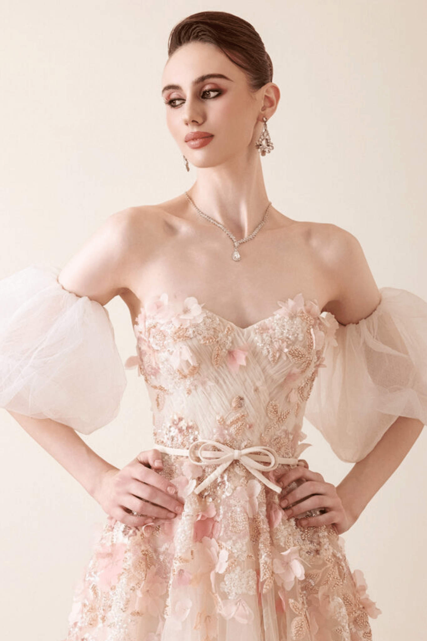 Dreamy Petals - ALBOUSHIYA - district 5 - dubai - riyadh - abaya - dresses - designers - evening wear - luxury - elegance - craftsmanship - gowns - cocktail dresses - collections - georges