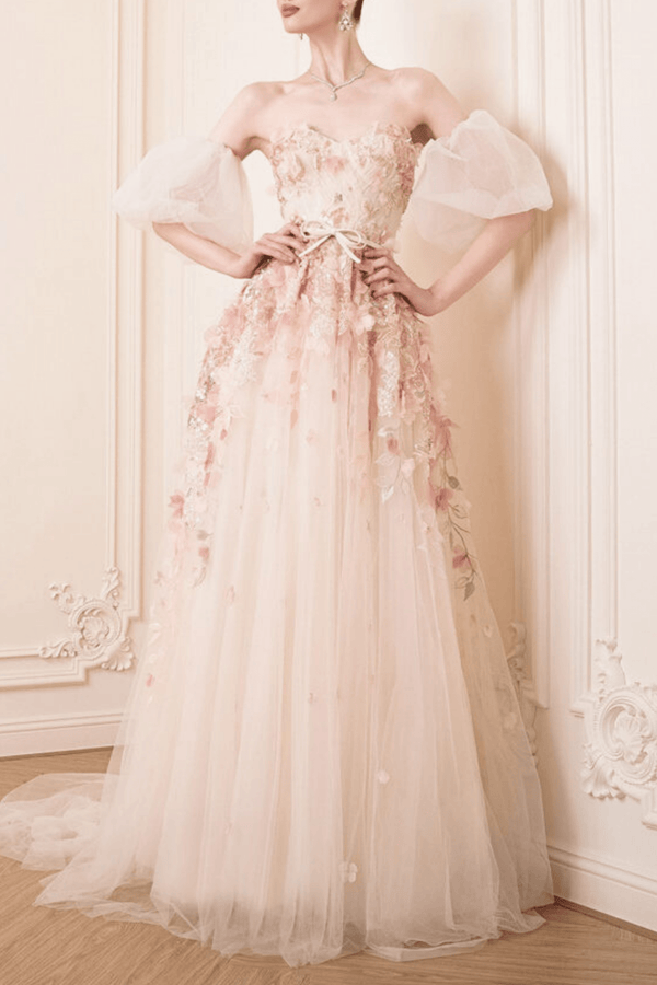 Dreamy Petals - ALBOUSHIYA - district 5 - dubai - riyadh - abaya - dresses - designers - evening wear - luxury - elegance - craftsmanship - gowns - cocktail dresses - collections - georges