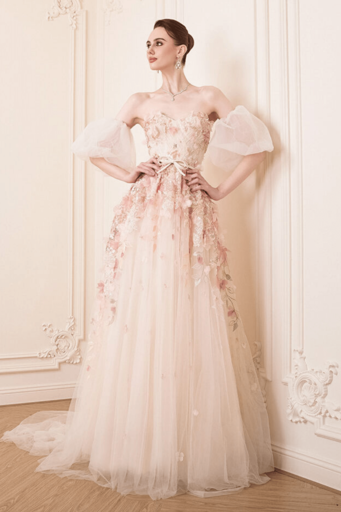 Dreamy Petals - ALBOUSHIYA - district 5 - dubai - riyadh - abaya - dresses - designers - evening wear - luxury - elegance - craftsmanship - gowns - cocktail dresses - collections - georges
