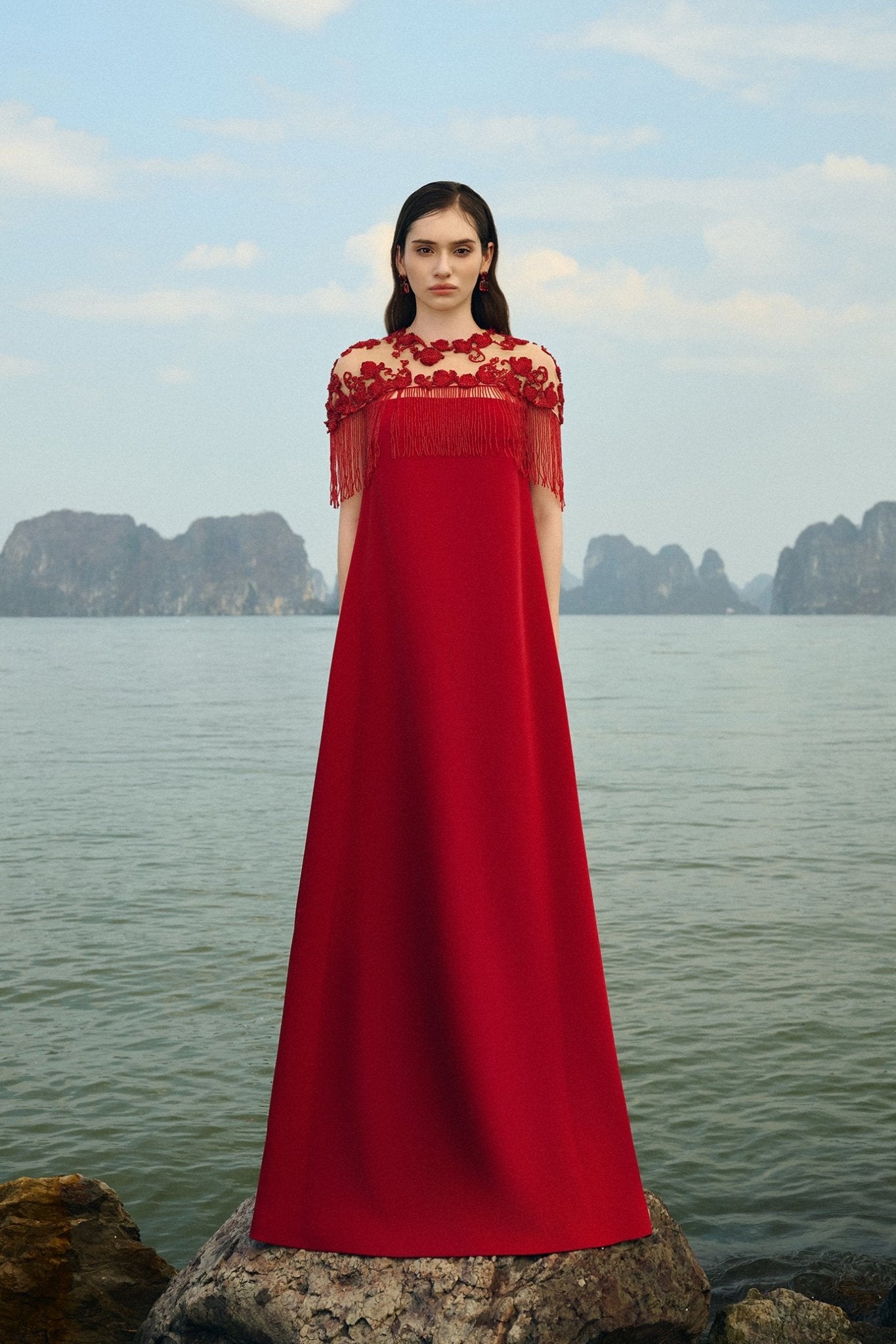 Dress & Bead - Embellished Cape Set - ALBOUSHIYA - district 5 - dubai - riyadh - abaya - dresses - designers - evening wear - luxury - elegance - craftsmanship - gowns - cocktail dresses - collections - georges