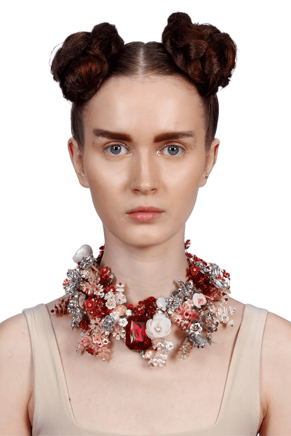 Eden Necklace - ALBOUSHIYA - district 5 - dubai - riyadh - abaya - dresses - designers - evening wear - luxury - elegance - craftsmanship - gowns - cocktail dresses - collections - georges