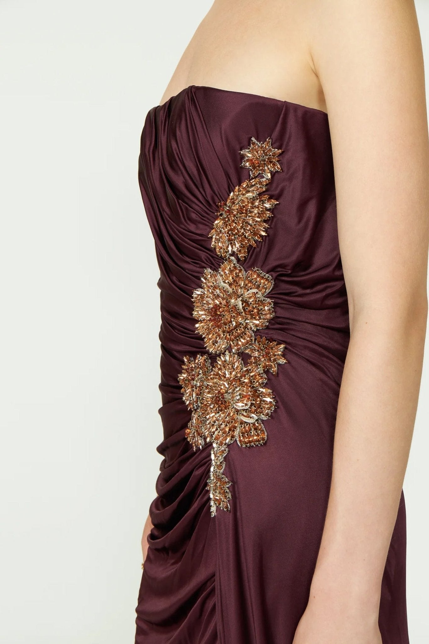 Elettra Jersey Crystal Gown - ALBOUSHIYA - district 5 - dubai - riyadh - abaya - dresses - designers - evening wear - luxury - elegance - craftsmanship - gowns - cocktail dresses - collections - georges