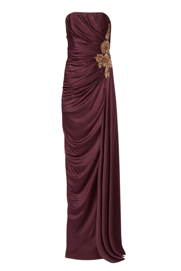 Elettra Jersey Crystal Gown - ALBOUSHIYA - district 5 - dubai - riyadh - abaya - dresses - designers - evening wear - luxury - elegance - craftsmanship - gowns - cocktail dresses - collections - georges