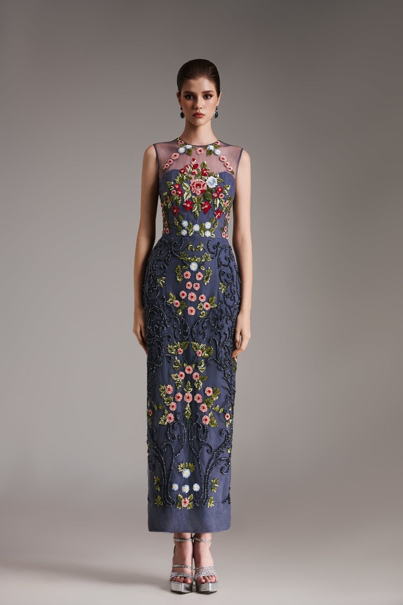 Elysian Midnight Gown - ALBOUSHIYA - district 5 - dubai - riyadh - abaya - dresses - designers - evening wear - luxury - elegance - craftsmanship - gowns - cocktail dresses - collections - georges