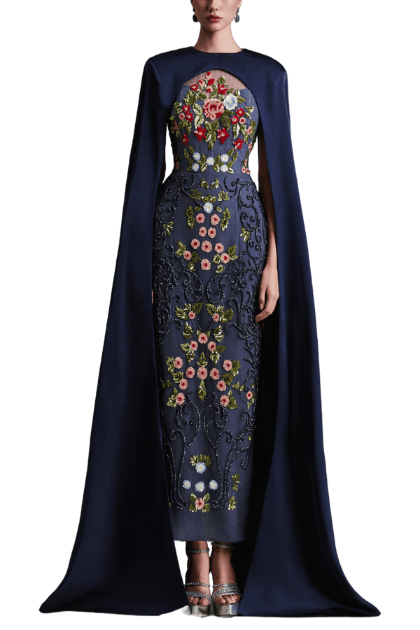 Elysian Midnight Gown - ALBOUSHIYA - district 5 - dubai - riyadh - abaya - dresses - designers - evening wear - luxury - elegance - craftsmanship - gowns - cocktail dresses - collections - georges