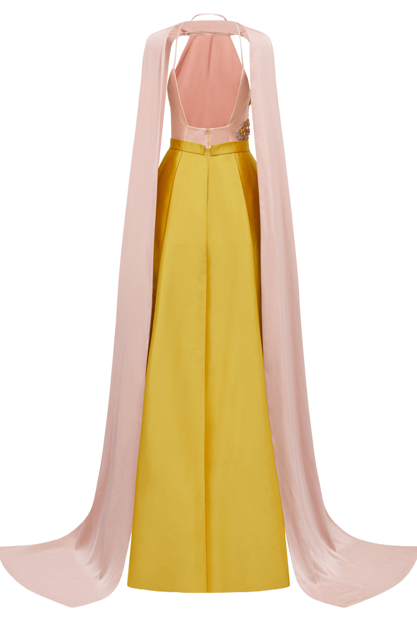 Embellished Cape - Back Gown - ALBOUSHIYA - district 5 - dubai - riyadh - abaya - dresses - designers - evening wear - luxury - elegance - craftsmanship - gowns - cocktail dresses - collections - georges